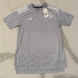 Adidas NWT Condivo Women's Small Soccer Jersey Gray Printed Primeblue Recycled